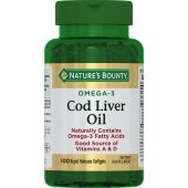 Нэйчес Баунти Жир печени норвежской трески капсулы №100