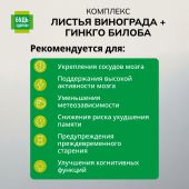 Будь Здоров! Комплекс экстрактов Красного винограда/Гинкго Билоба капсулы №30 №2