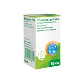 Золедронат-Тева концентрат для приготовления раствора для внутривенно 4мг/5мл №1 №2