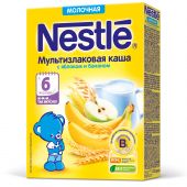 Нестле каша молочная мультизлаковая яблоко/банан 250г/220г