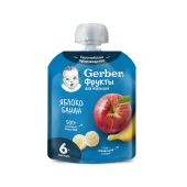 Гербер пюре яблоко/банан 90г