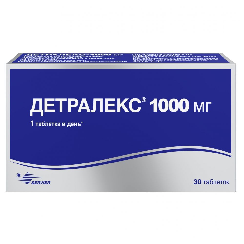 Детралекс таб.п/о 1000мг №30 – купить в аптеке по цене 1 779,00 руб в  Москве. Детралекс таб.п/о 1000мг №30: инструкция по применению, отзывы, код  товара: 102762