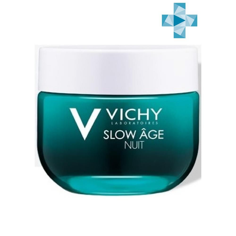 Виши слоу аж крем 50мл ночной. Виши крем Slow age Night 50ml. Vichy Slow age крем ночной и маска. Крем Vichy Slow age для лица 50 мл.