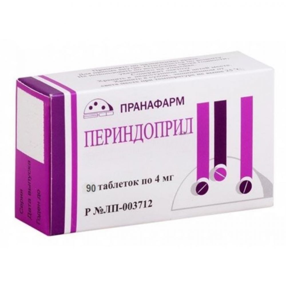 Периндоприл таб. 4мг №90 – купить в аптеке по цене 460,00 руб в Москве.  Периндоприл таб. 4мг №90: инструкция по применению, отзывы, код товара:  107545