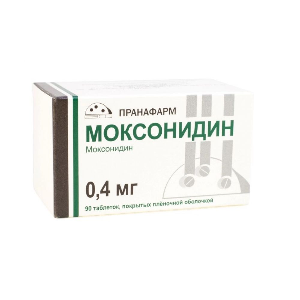 Моксонидин таб.п/о плен. 0,4мг №90 – купить в аптеке по цене 677,00 руб в  Москве. Моксонидин таб.п/о плен. 0,4мг №90: инструкция по применению,  отзывы, код товара: 121184