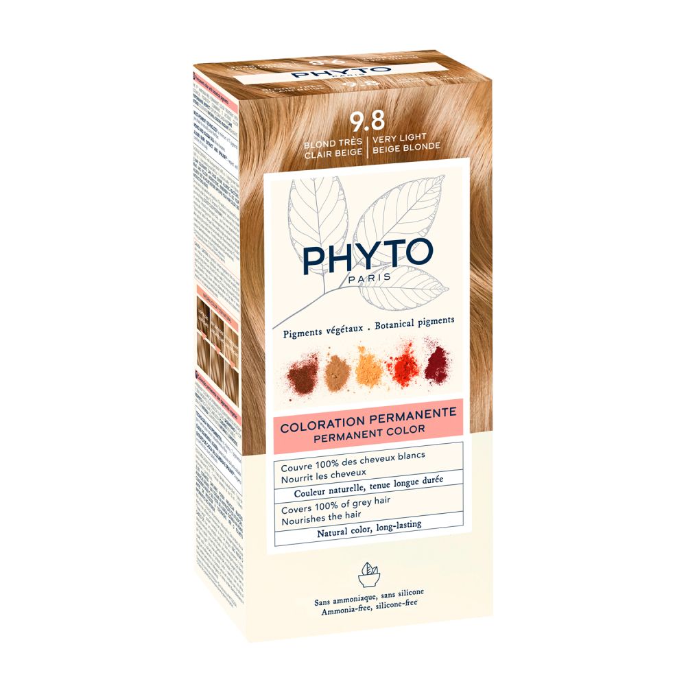 Phytosolba Phyto Hair Color крем-краска для волос тон 9.8 очень светлый  бежевый блонд 50/50/12мл