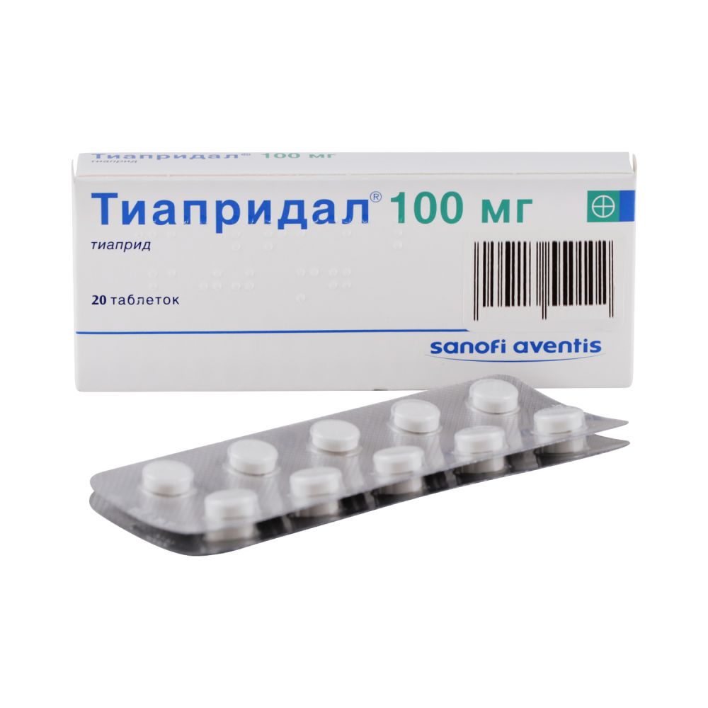 Тиапридал таб. 100мг №20 – купить в аптеке по цене 1 717,00 руб в Москве.  Тиапридал таб. 100мг №20: инструкция по применению, отзывы, код товара: 3274