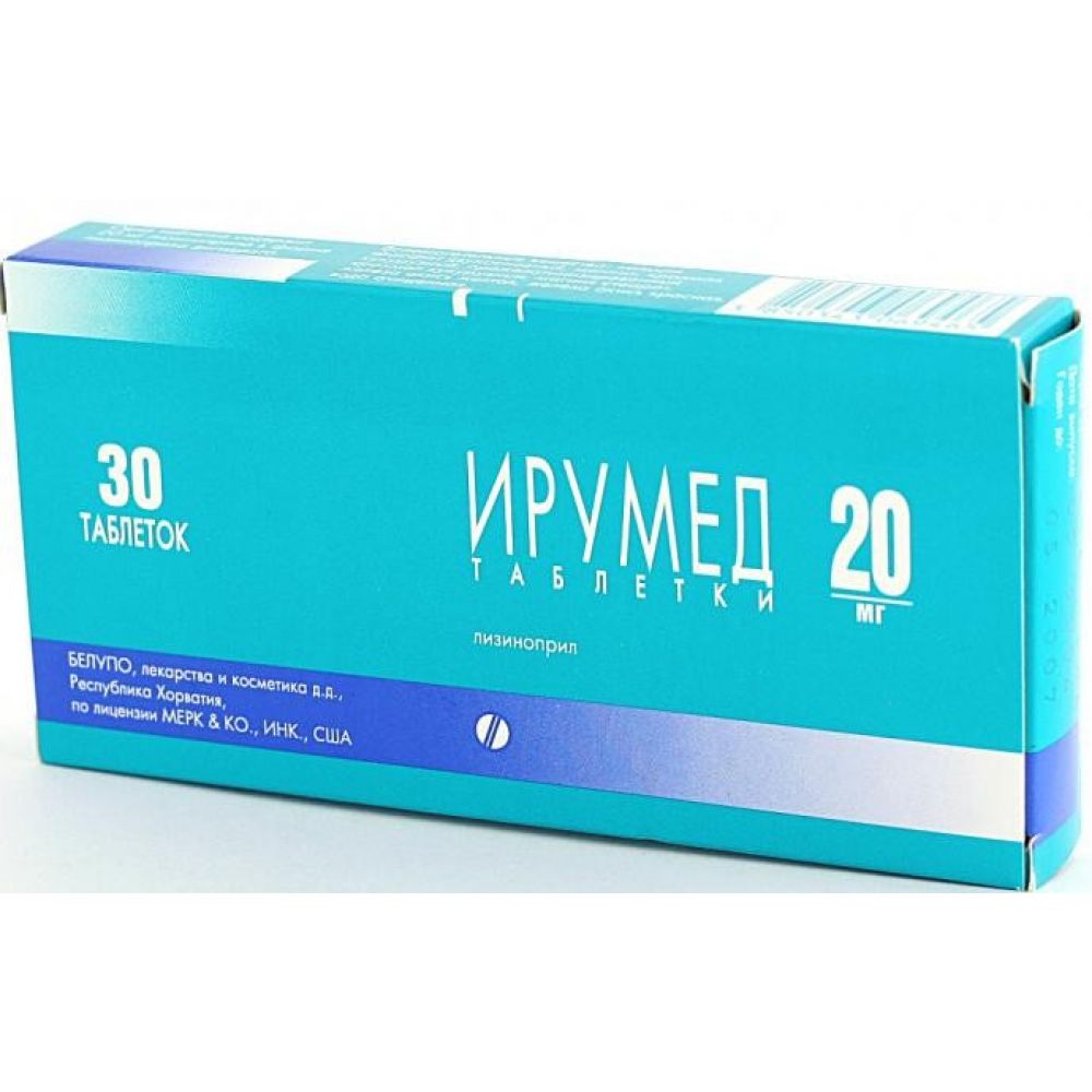 Ирумед таб. 20мг №30 – купить в аптеке по цене 347,00 руб в Москве. Ирумед  таб. 20мг №30: инструкция по применению, отзывы, код товара: 3834