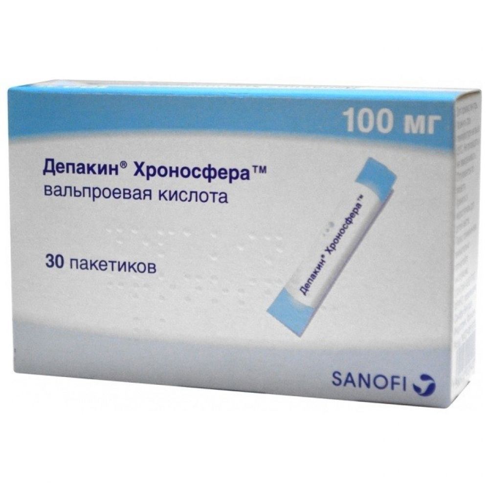 Депакин Хроносфера гранулы пролонг.действия 100мг №30 – купить в аптеке по  цене 166,00 руб в Москве. Депакин Хроносфера гранулы пролонг.действия 100мг  №30: инструкция по применению, отзывы, код товара: 39899