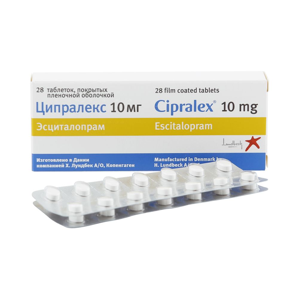 Ципралекс таб.п/о 10мг №28 – купить в аптеке по цене 2 481,00 руб в Москве.  Ципралекс таб.п/о 10мг №28: инструкция по применению, отзывы, код товара:  4009