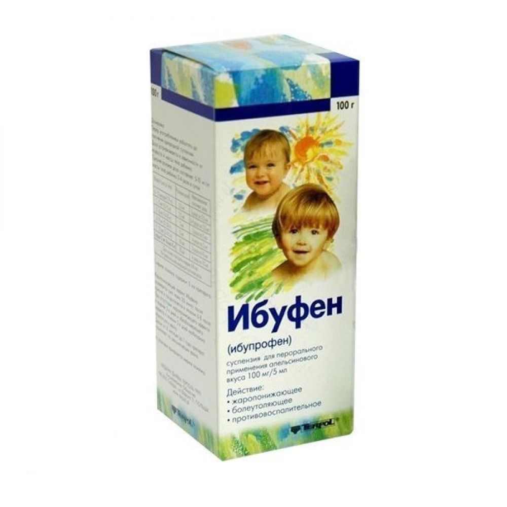 Ибуфен сусп. 100мг/5мл 100г+ложка – купить в аптеке по цене 90,50 руб в  Москве. Ибуфен сусп. 100мг/5мл 100г+ложка: инструкция по применению,  отзывы, код товара: 83541