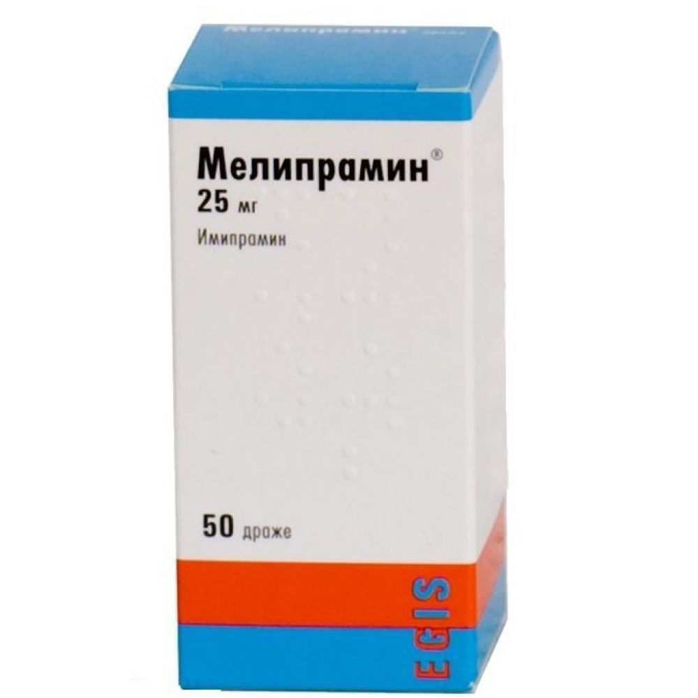 Мелипрамин таб.п/о плен. 25мг №50 – купить в аптеке по цене 423,00 руб в  Москве. Мелипрамин таб.п/о плен. 25мг №50: инструкция по применению,  отзывы, код товара: 90059