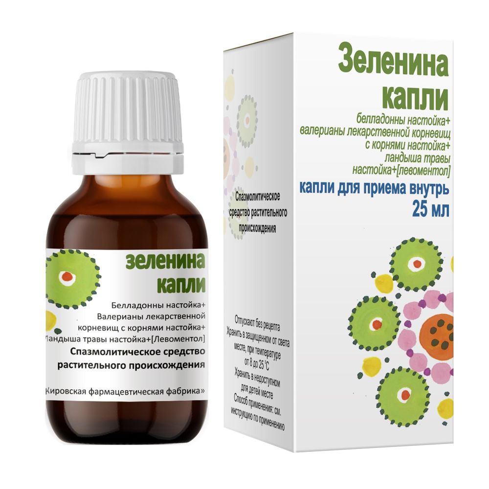 Зеленина капли 25мл – купить в аптеке по цене 136,00 руб в Москве. Зеленина  капли 25мл: инструкция по применению, отзывы, код товара: 95449